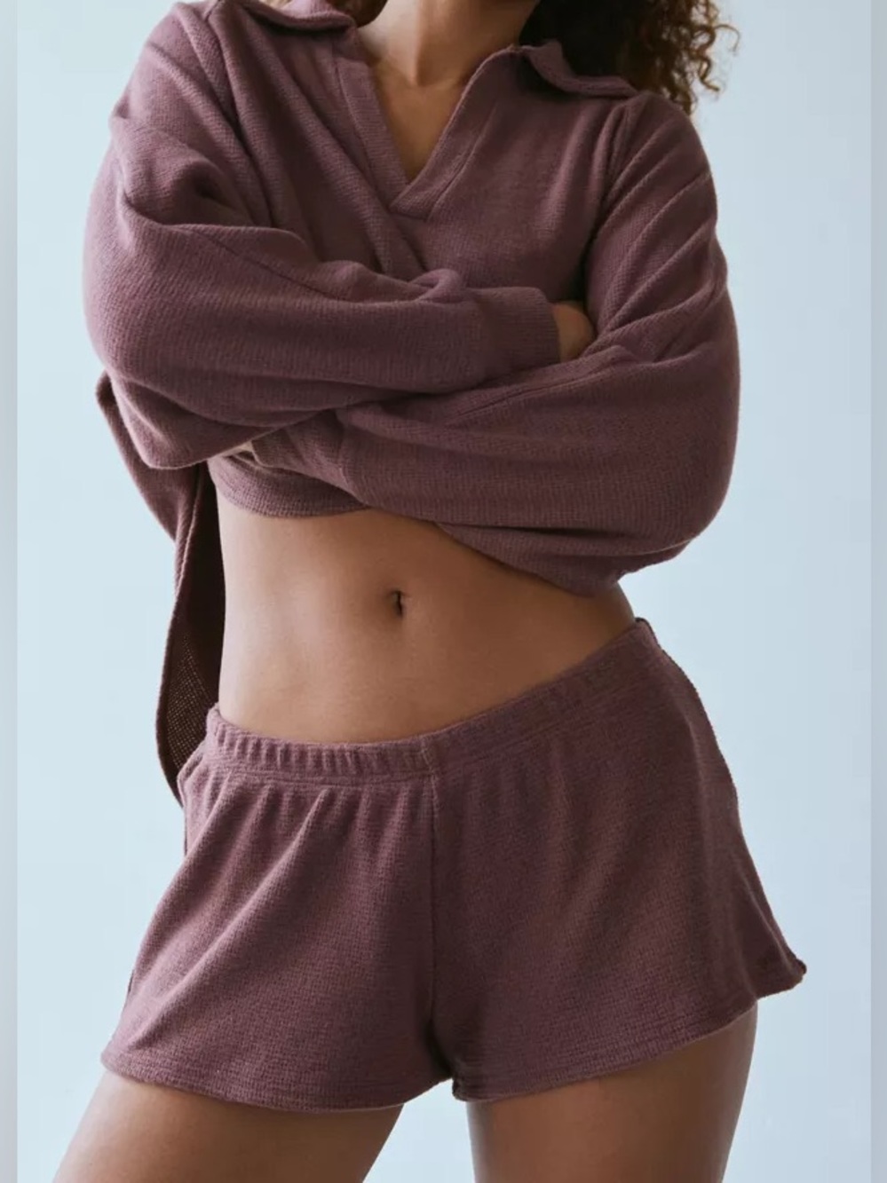 UO Out From Under Cozy Knit Boucle Lounge Shorts